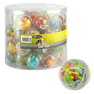 Іграшка Papillon Confetti Balls прозорі м'ячики з конфеті для котів, 4 см