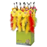 Іграшка Papillon Cat teasers sunflowers з пір'ям на палці для котів, 46 см