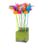 Іграшка Papillon Cat teasers Coloured Balls з пір'ям на палці для котів, 56 см