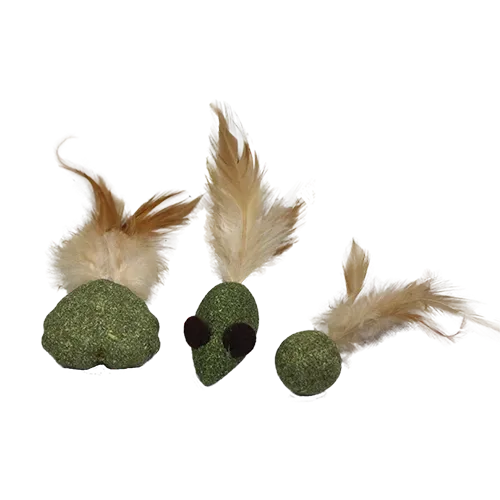 Іграшка Papillon Catnip assorted cat toys різних форм з котячої м'яти з пір'ям для котів, в асортименті