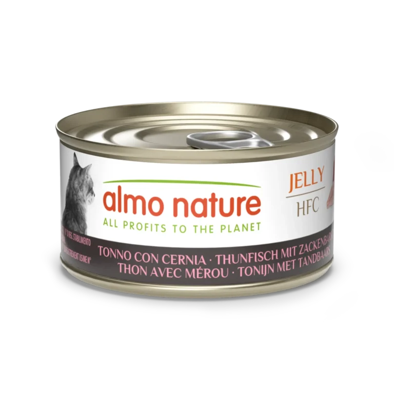 Вологий корм Almo Nature HFC з тунцем та морським окунем для котів, 70 г