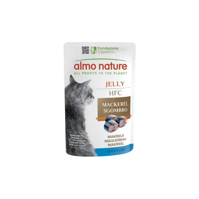 Вологий корм для дорослих котів Almo Nature HFC Cat Jelly зі скумбрією в желе, 55 г