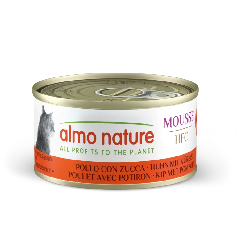 Вологий корм Almo Nature HFC Cat Mousse з куркою і гарбузом для котів, 70 г