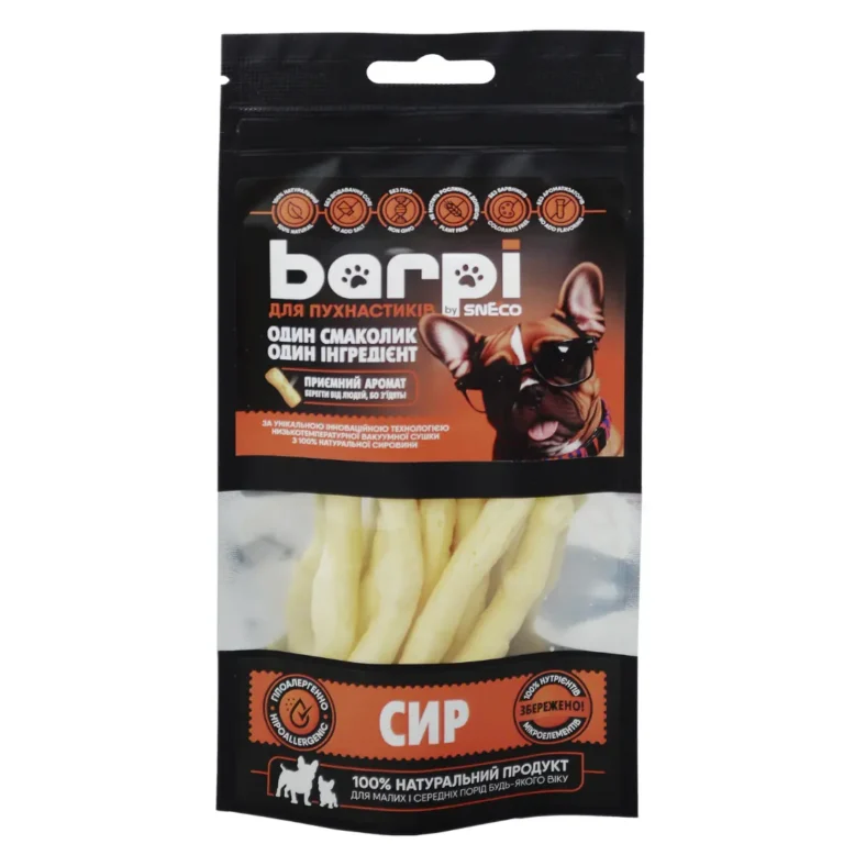 Ласощі Barpi з сушеним сиром для собак