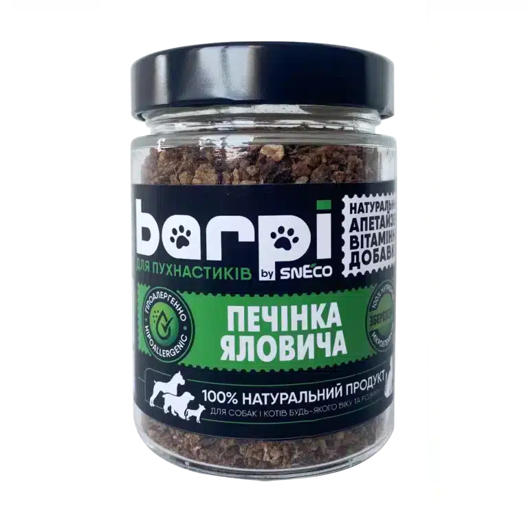 Ласощі Barpi печінка з яловичиною для тварин, 280 мл