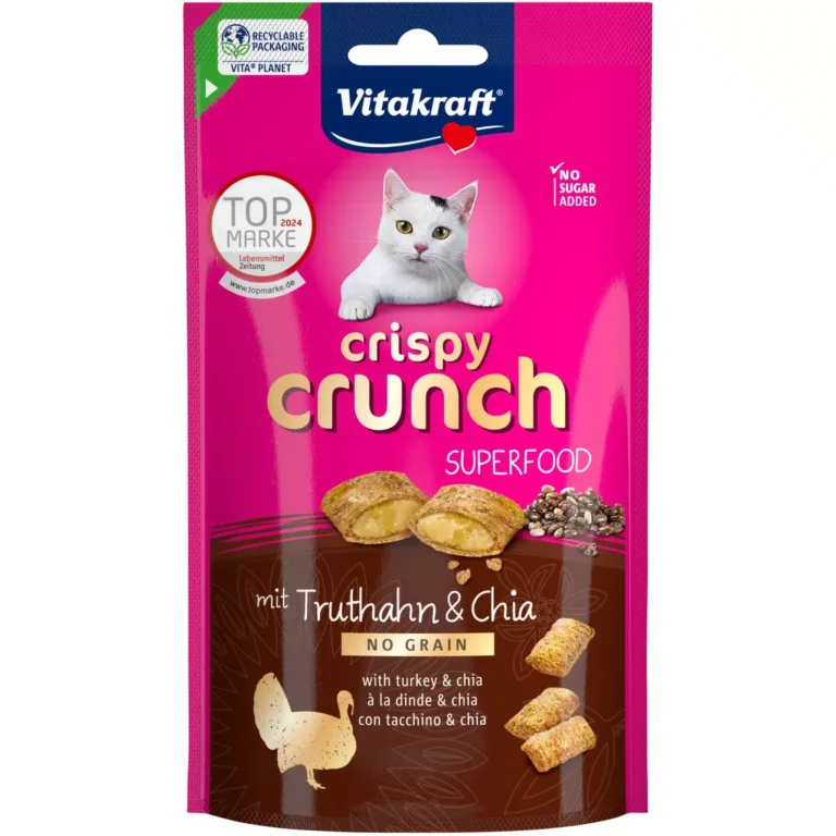 Ласощі Vitakraft Crispy Crunch з індичкою для котів, 60 г