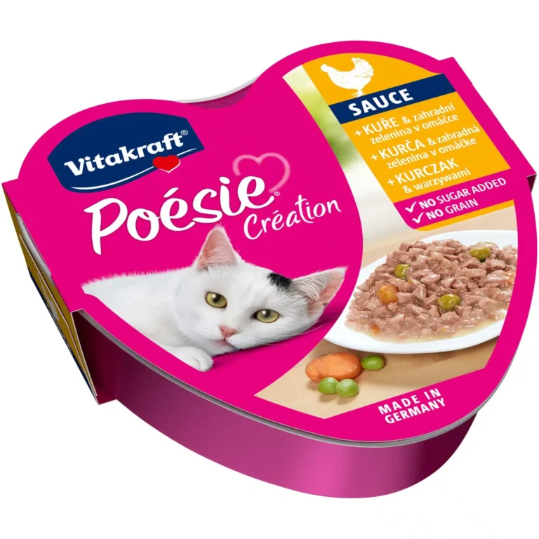 Вологий корм для дорослих котів Vitakraft Poésie Créat з куркою та овочами в соусі, 85 г