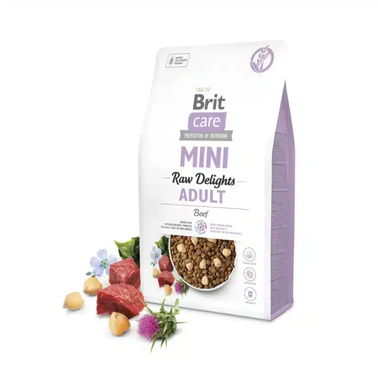 Сухий корм Brit Care Mini Raw Delights для собак малих порід з яловичиною, 2 кг
