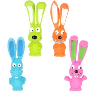 Іграшка латексна Flamingo Teeta Donkey Fox Rabbit з пищалкою для собак, 17 см