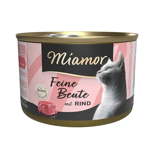 Беззерновий повнораціонний вологий корм для котів Miamor Feine Beute з яловичиною