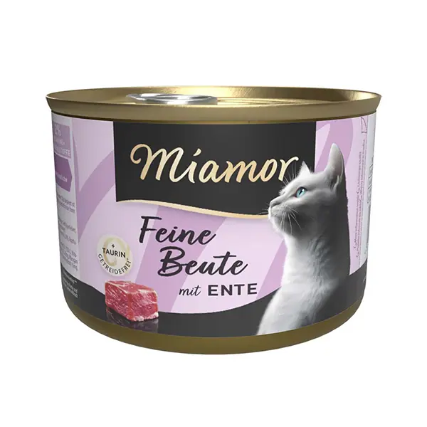 Беззерновий повнораціонний вологий корм для котів Miamor Feine Beute mit Ente з качкою