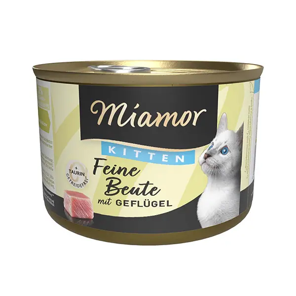 Беззерновий повнораціонний вологий корм для кошенят Miamor Feine Beute з птицею