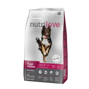Сухий корм NutriLove з куркою і рисом для собак середніх порід, 1,6 кг
