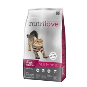 Сухий корм для дорослих котів NutriLove зі свіжою куркою, 1,5 кг