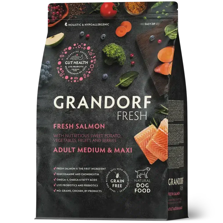 Сухий корм Grandorf Fresh для собак середніх і великих порід з лососем і бататом
