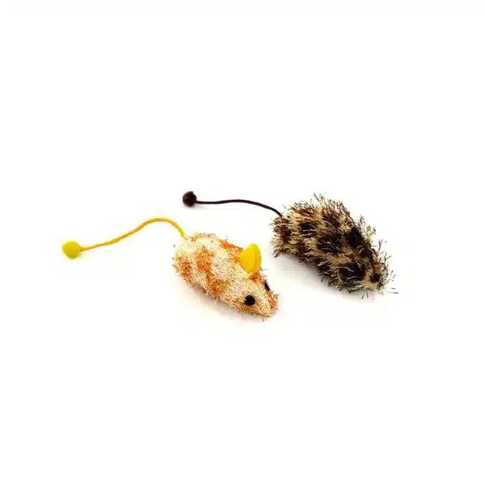 Набір іграшок для котів HIPPIE PET Мишки в плямочку, 7 см, 2 шт