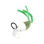 Іграшка для котів HIPPIE PET Рибка з мотузкою зелена 7,5 см