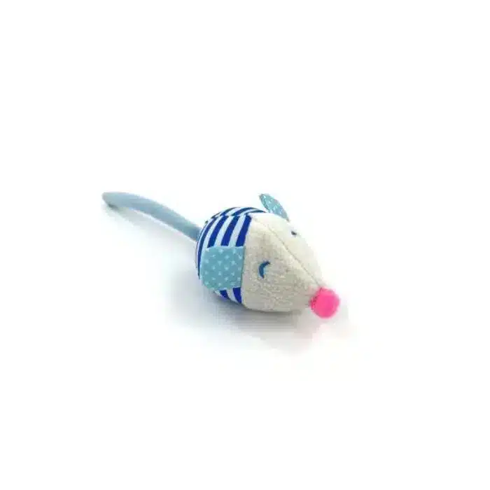 Іграшка для котів HIPPIE PET Мишка середня синя 9 см
