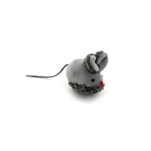 Іграшка для котів Hippie Pet Мишка вушка-бантик сіра 6,5 см