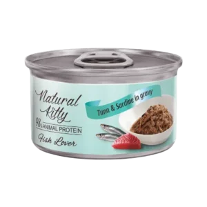 Вологий корм Natural Kitty Meat Lover для котів з тунцем і сардиною, 70 г