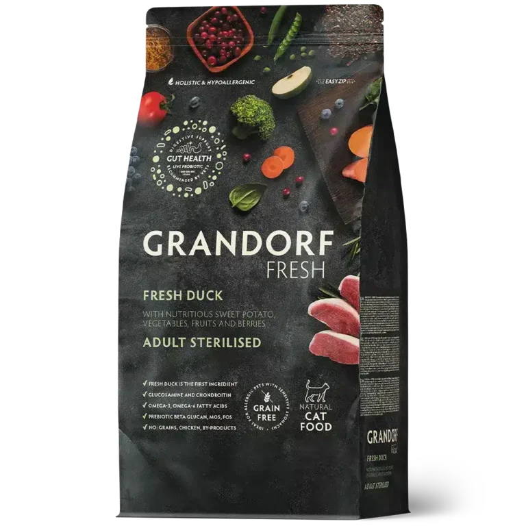 Сухий корм Grandorf Fresh для стерилізованих котів з качкою