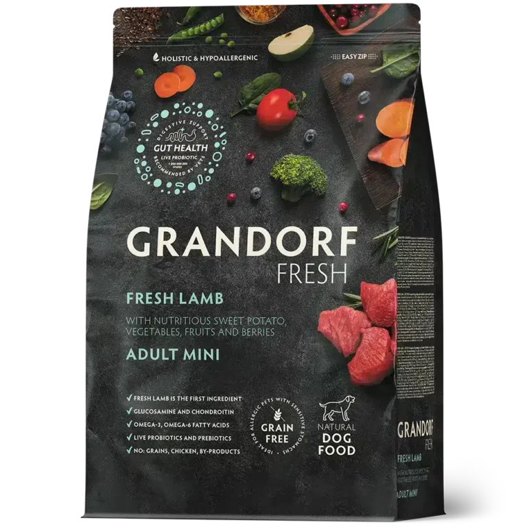 Сухий корм для дорослих собак малих порід Grandorf Fresh беззерновий зі свіжим ягням та бататом