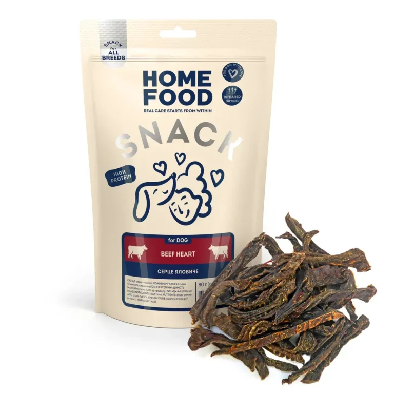 Ласощі Home Food серце яловиче для собак, 80 г