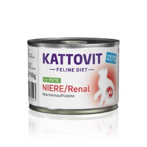 Вологий корм для котів Kattovit Veterinary Renal беззерновий при нирках з індичкою, 185 г
