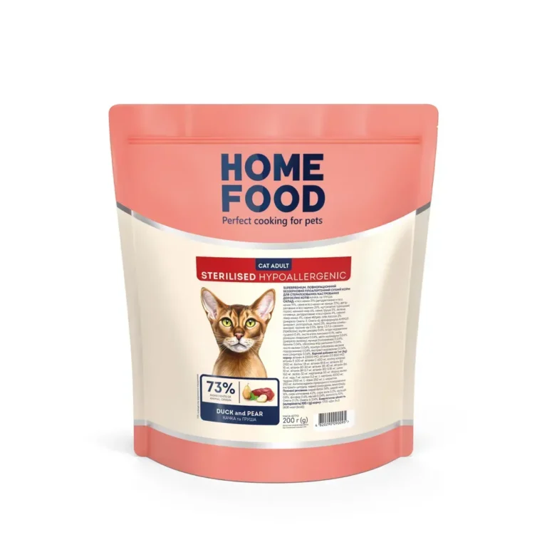 Сухий корм HOME FOOD Suitable for exotic breeds беззерновий з качкою для стерилізованих котів