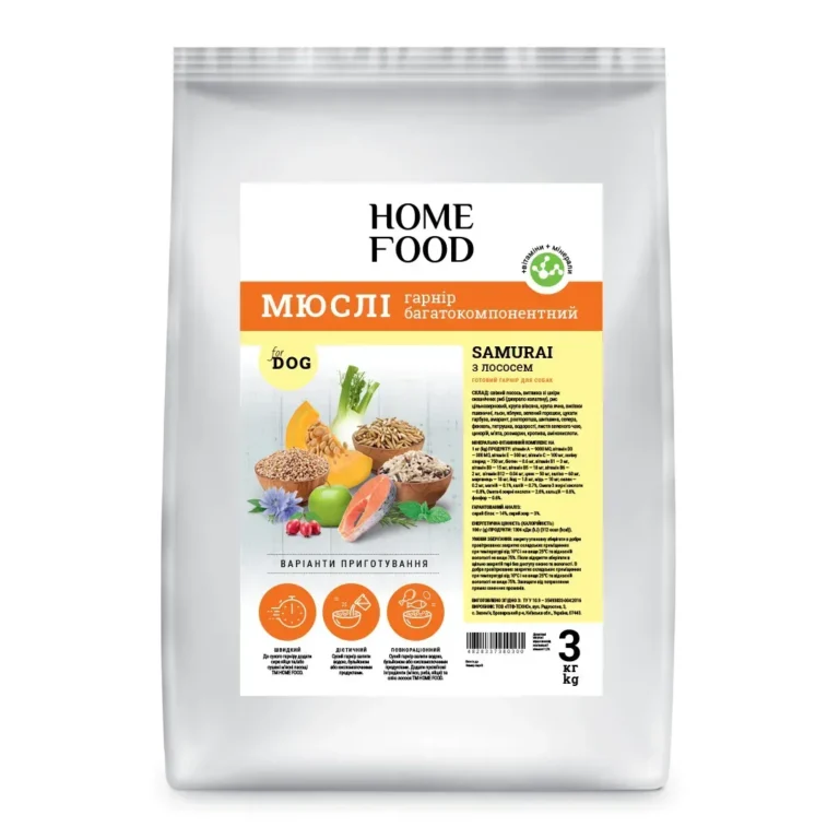 Мюслі Home Food Samurai з лососем для собак, 3 кг