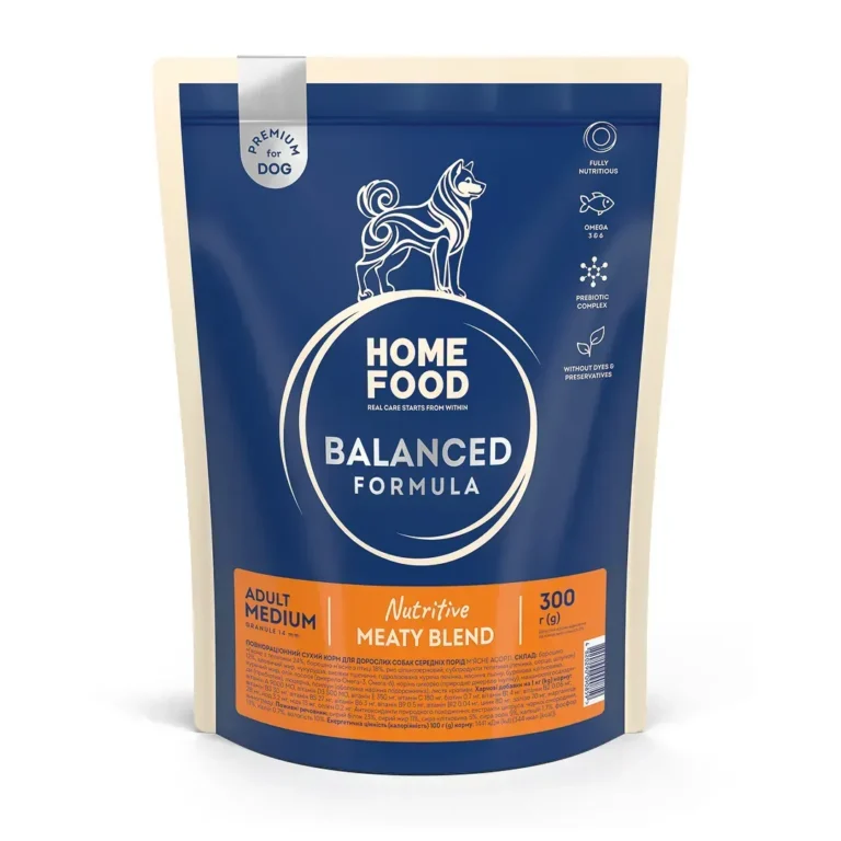 Сухий корм HOME FOOD Nutritive з м'ясним асорті для собак середніх порід