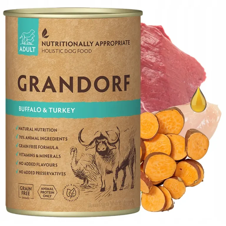 Вологий корм для дорослих собак Grandorf BUFFALO & TURKEY з м'ясом буйвола та індичкою, 400 г