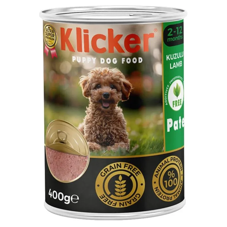 Вологий корм для цуценят Klicker паштет з ягням, 400 г