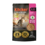 Вологий корм для кошенят Klicker шматочки курки в желе, 85 г