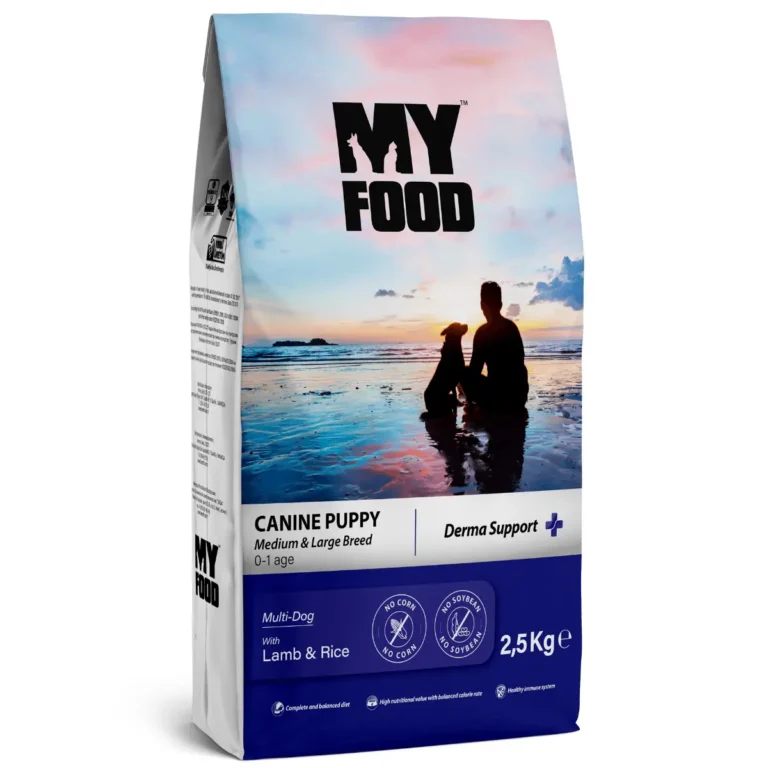 Сухий корм MyFood Puppy для цуценят середніх і великих порід з ягням і рисом