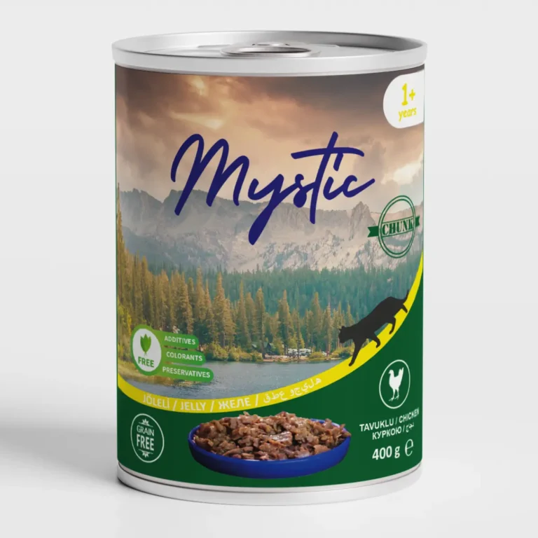 Вологий корм Mystic з куркою для котів, 400 г