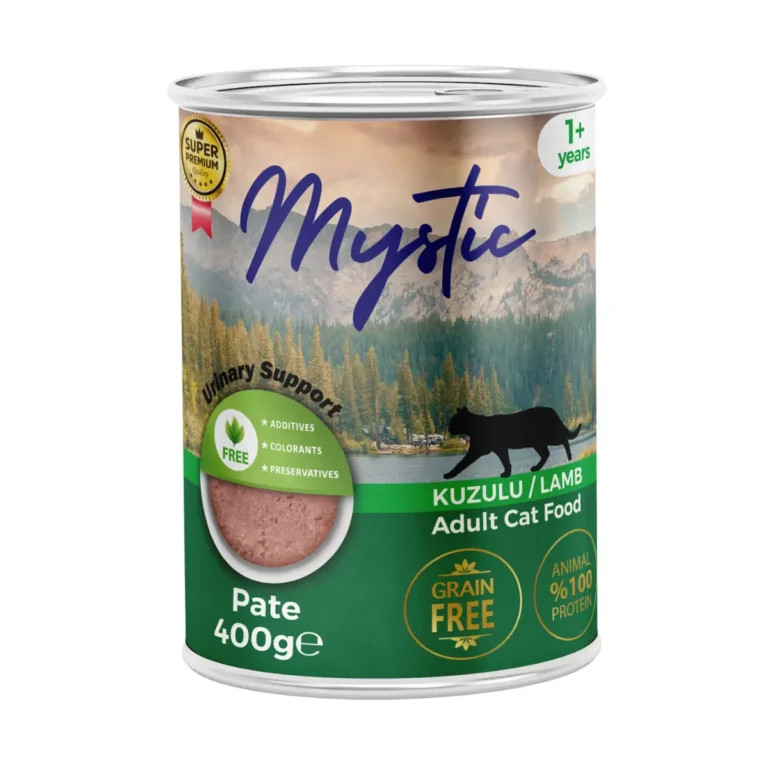 Вологий корм для дорослих котів Mystic паштет з ягням, 400 г