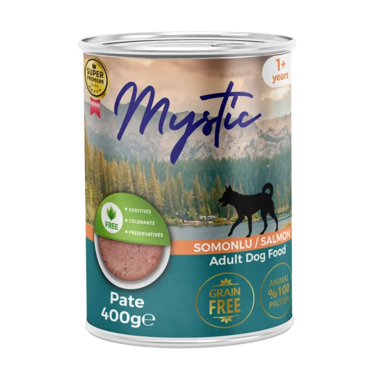 Вологий корм Mystic паштет з лососем для дорослих собак, 400 г