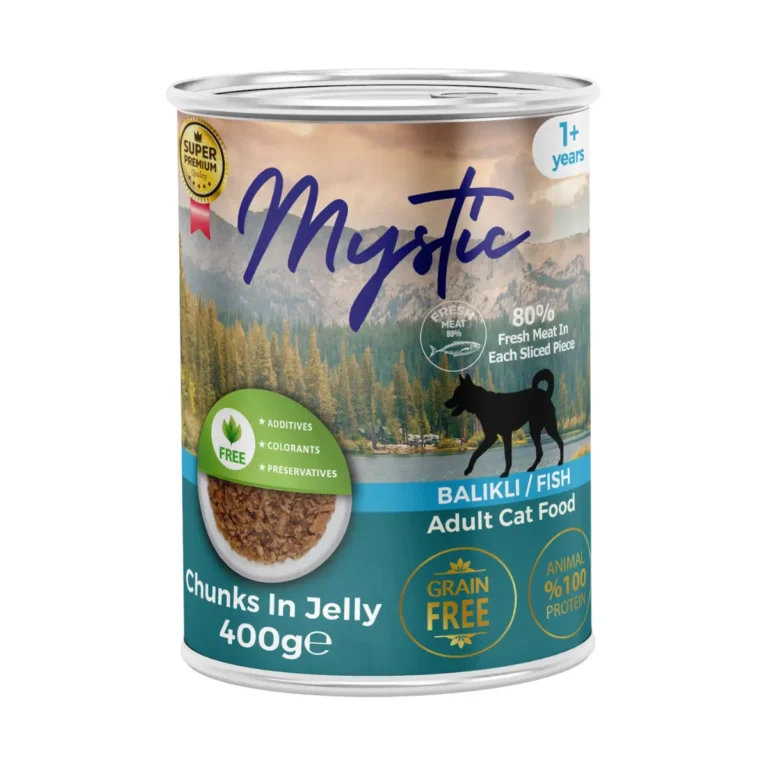 Вологий корм для собак усіх порід Mystic шматочки риби в желе, 400 г