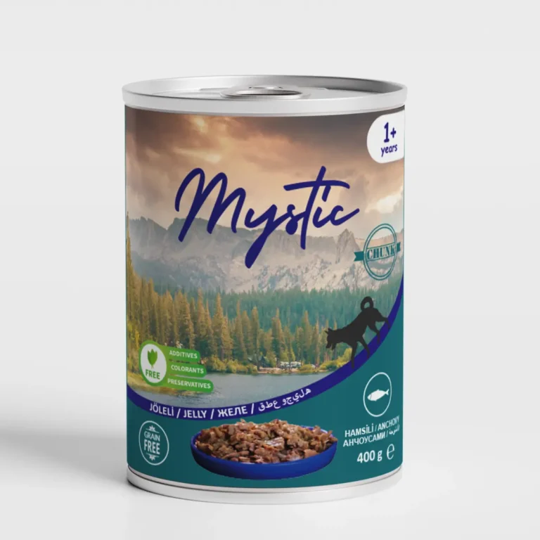 Вологий корм для собак усіх порід Mystic шматочки анчоуса в желе, 400 г