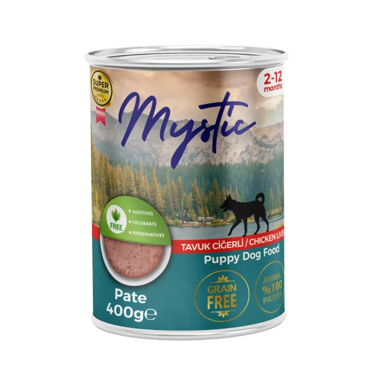 Вологий корм Mystic паштет з куркою і лівером для цуценят, 400 г