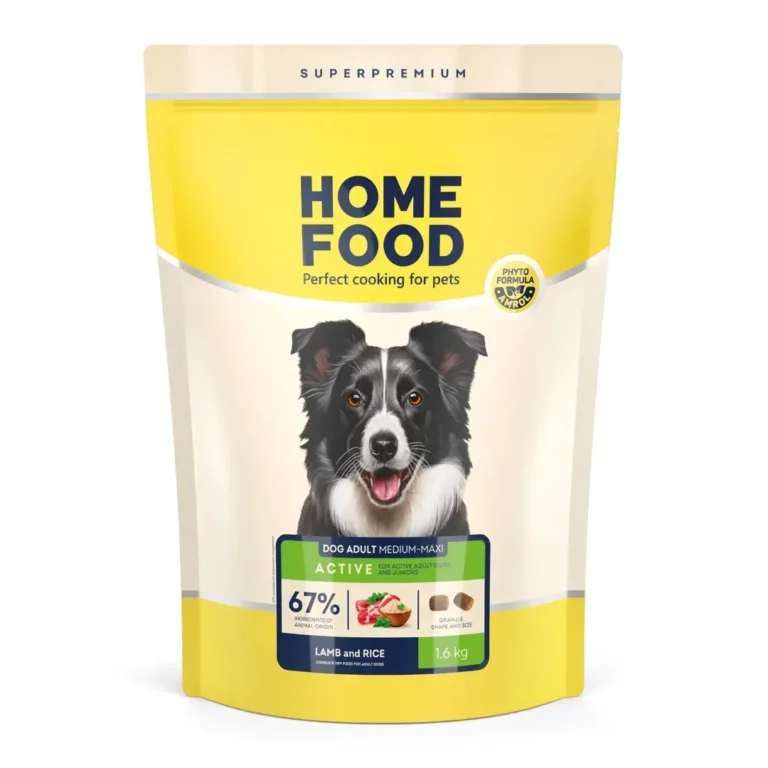 Сухий корм HOME FOOD для собак середніх і великих порід з ягням і рисом