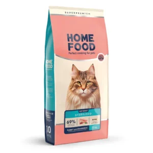 Сухий корм для стерилізованих дорослих котів HOME FOOD For sterilised з кроликом та журавлиною