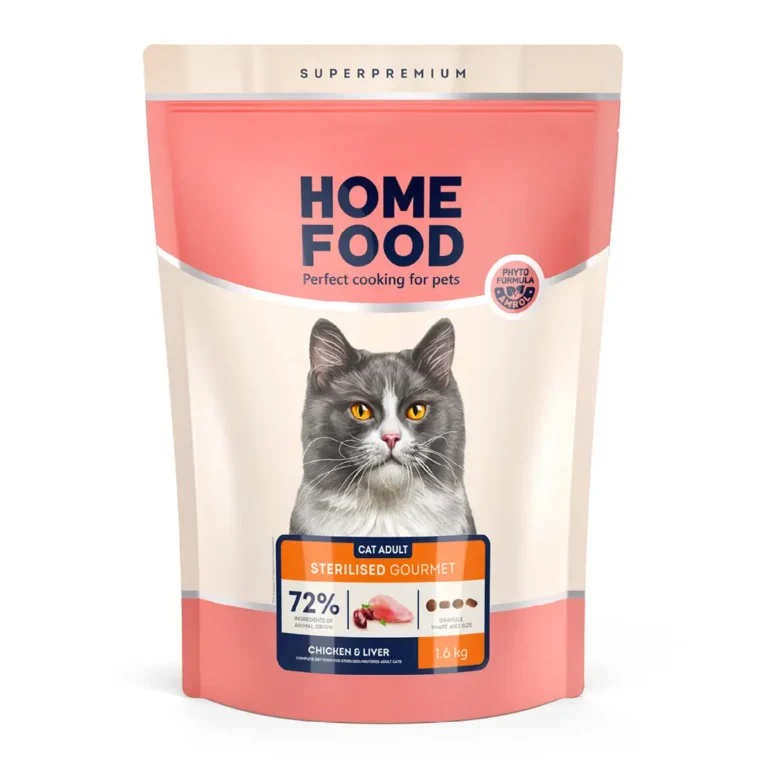 Сухий корм HOME FOOD Chicken & Liver з куркою та лівером для стерилізованих котів