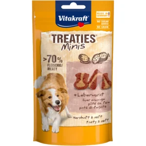 Ласощі Vitakraft Treaties Minis з ліверною ковбасою для собак малих порід, 48 г