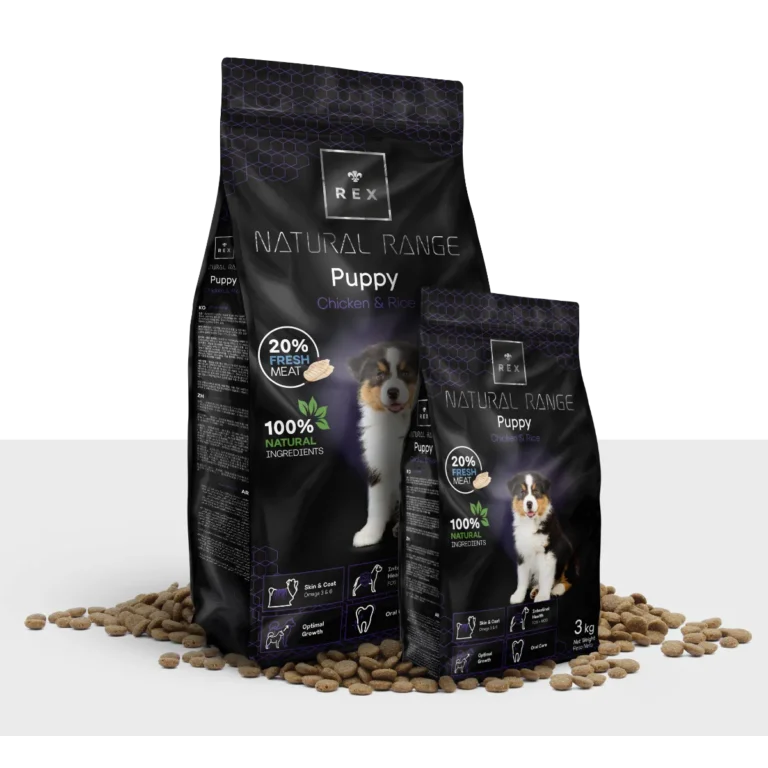 Повнораціонний корм для цуценят Rex Natural Range Puppy Chicken & Rice з куркою та рисом