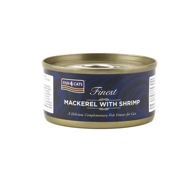 Вологий корм для котів Fish4Cats Finest скумбрія з креветками, 70 г