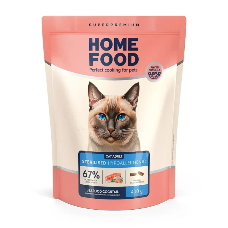 Сухий корм для стерилізованих дорослих котів HOME FOOD Hypoallergenic For sterilised морський коктейль