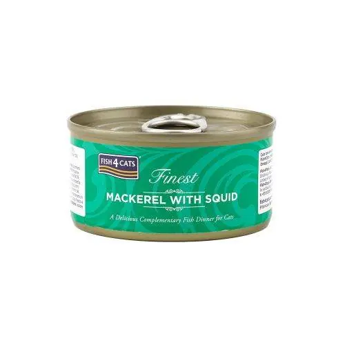 Вологий корм для котів Fish4Cats Finest скумбрія з кальмаром, 70 г