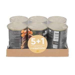 Вологий корм Savory Dog Gourmand паштет з качкою для собак, 400 г, акція 5+1